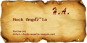 Hock Angéla névjegykártya